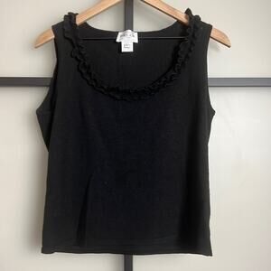 Vintage Oscar by Oscar de la Renta Sleeveless Wool Blend Sweater Tank Size Large